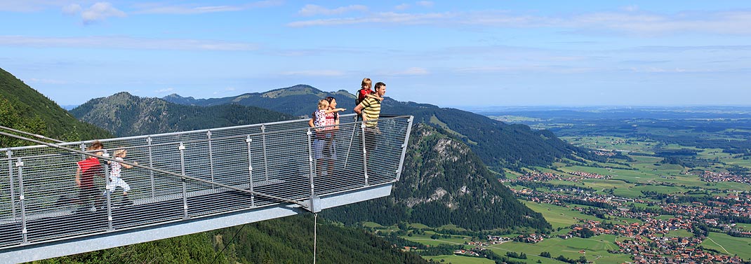 Ausflugsziele rund um die Pension Alpenblick in Pfronten im Allgäu - Panoramaterasse auf dem Breitenberg